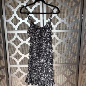 PrettyLittleThing Black and White Spaghetti Strap Sundress